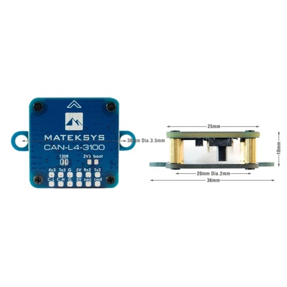 MATEKSYS CAN-L4-3100 AP_PERIPH CAN Magnetometer RM3100 DroneCAN Protocol for RC Model Airplane DIY Parts